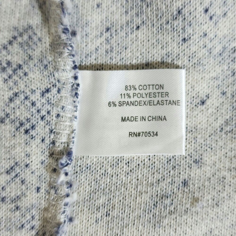 Orvis Womens 3/4 Sleeve Pullover Grey Blue Stretch Lace-Up Sweatshirt Size XS - Picture 6 of 7